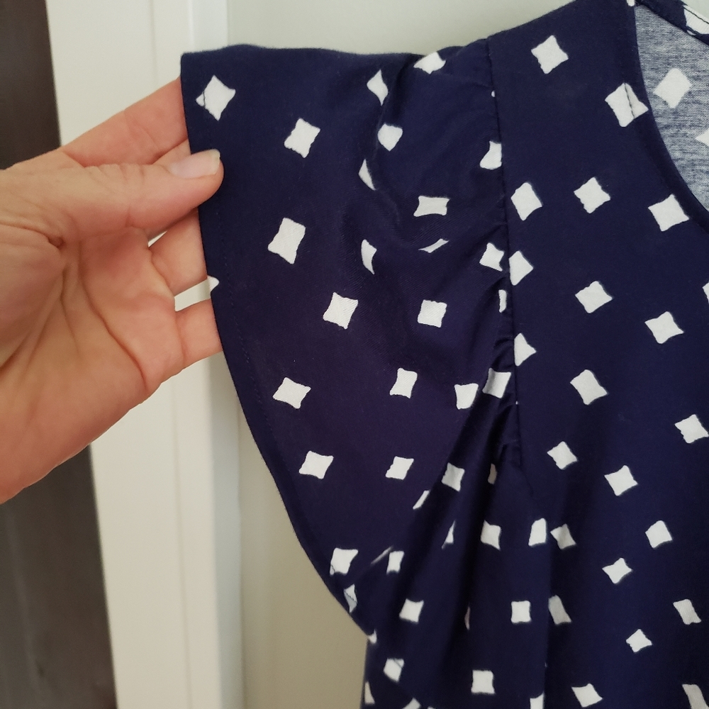 NWT Vineyard Vines Women's Navy/White Diamond Top - Picture 6 of 9